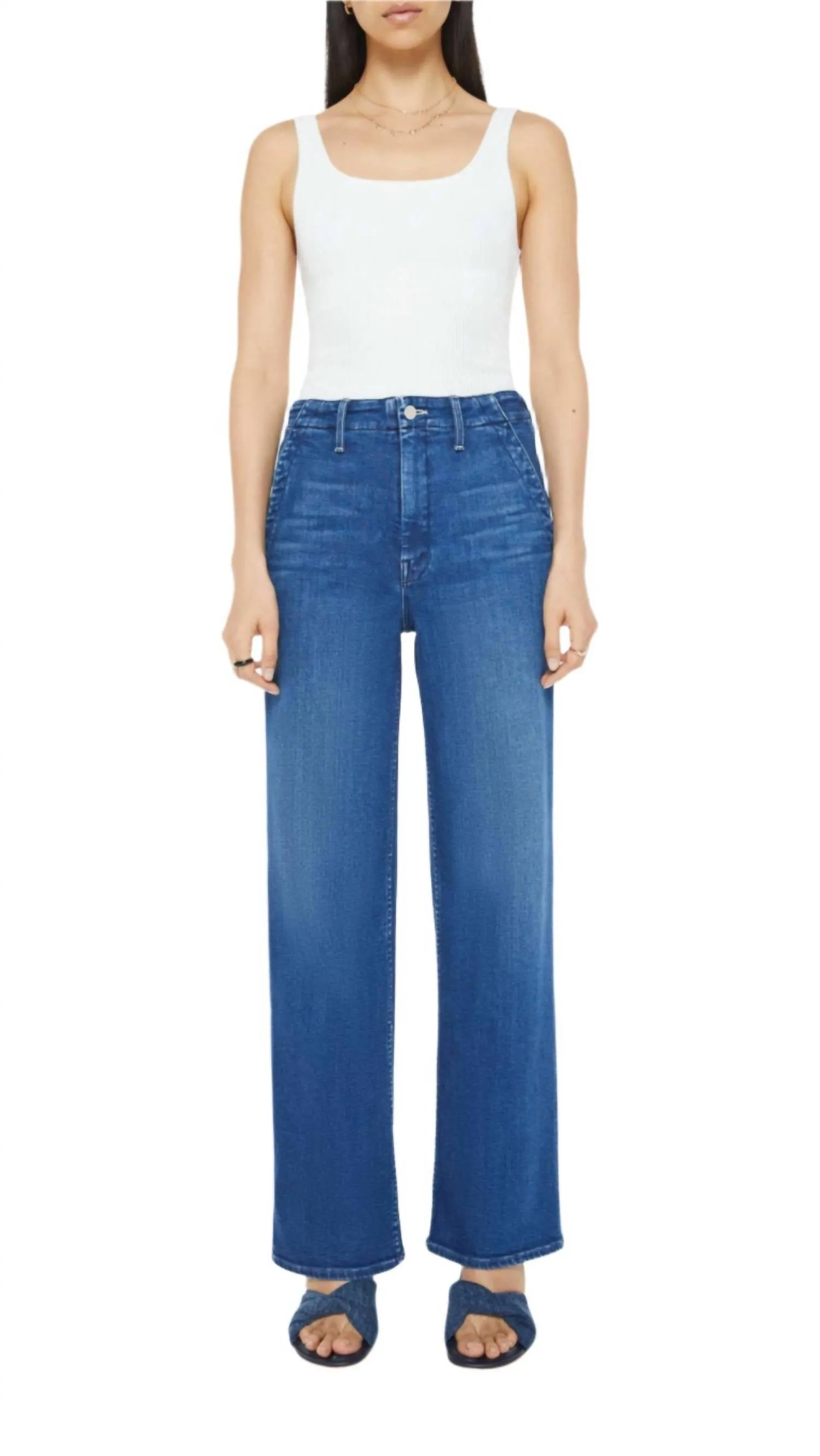 Mother - The Major Zip Sneak High Rise Jeans