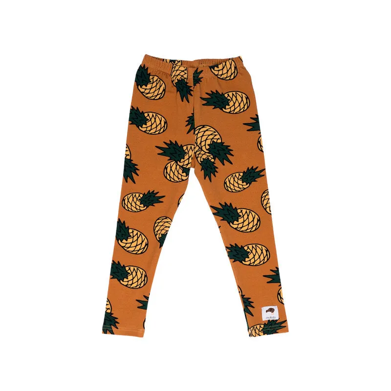 Mustard Pineapple Leggings - LAST ONE 3-4 years
