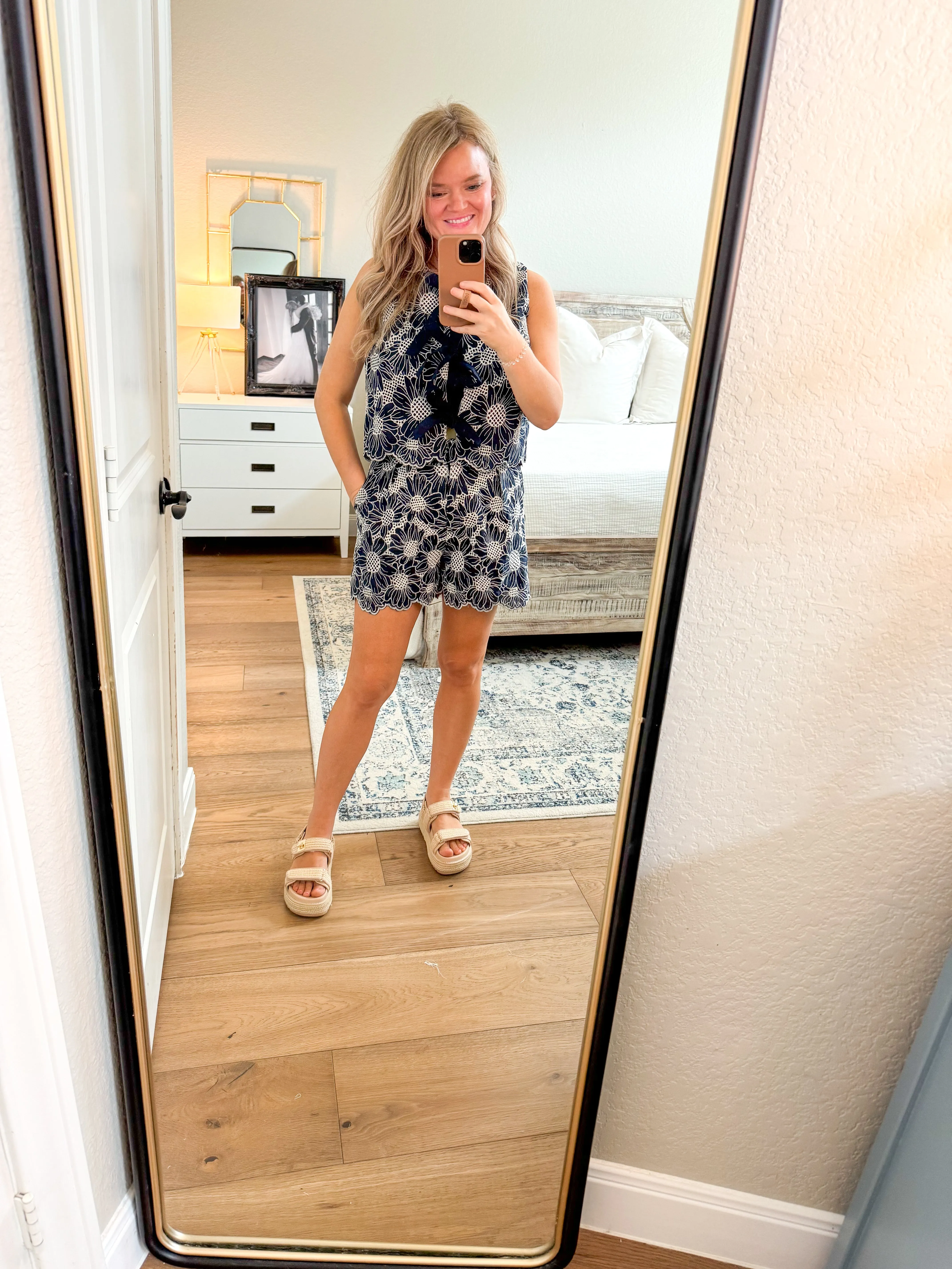 Navy & White Floral Set