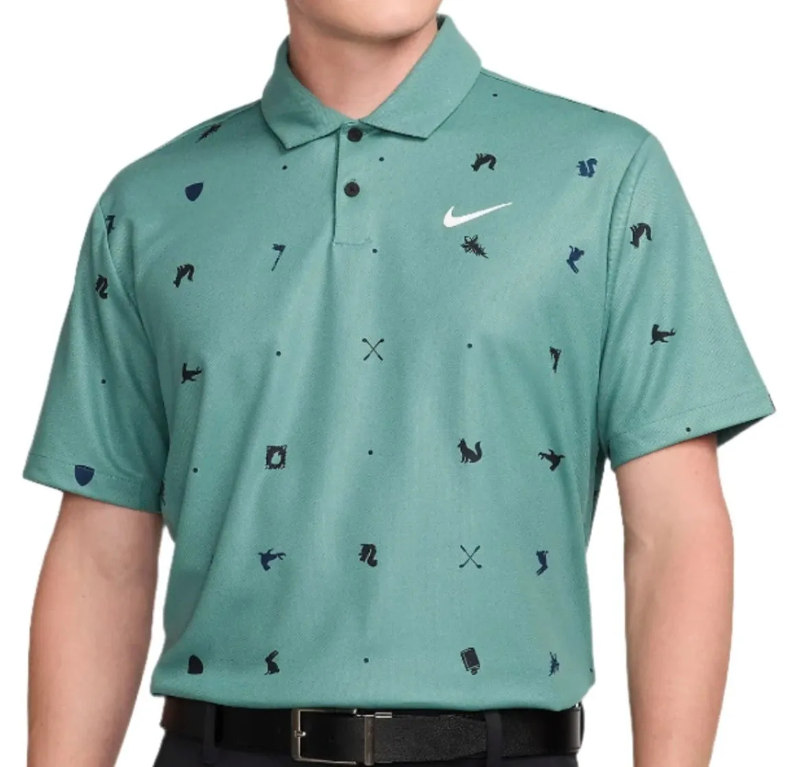 Nike Dri-Fit Tour Icon Print Golf Polo Shirt