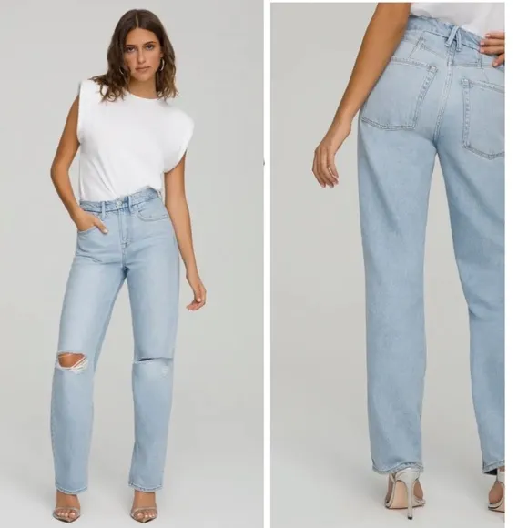 NWT! Good American  GOOD '90S JEANS in Indigo161 Size 8 style GNI050T