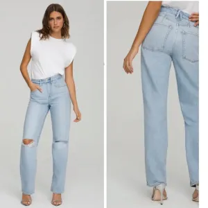NWT! Good American  GOOD '90S JEANS in Indigo161 Size 8 style GNI050T