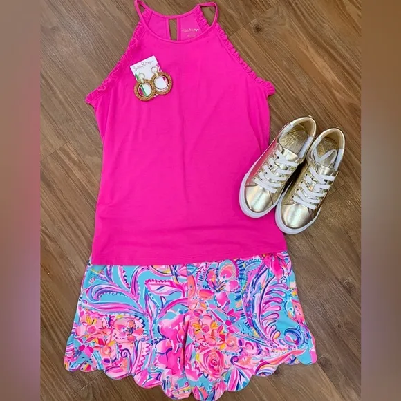 NWT Lilly Pulitzer 5&quot; Buttercup Mid Rise Short SZ 0