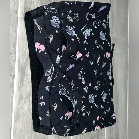 NWT Ralph Lauren Black Multi Tennis/Golf Skort Size-XS