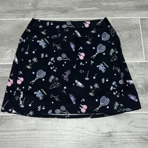 NWT Ralph Lauren Black Multi Tennis/Golf Skort Size-XS