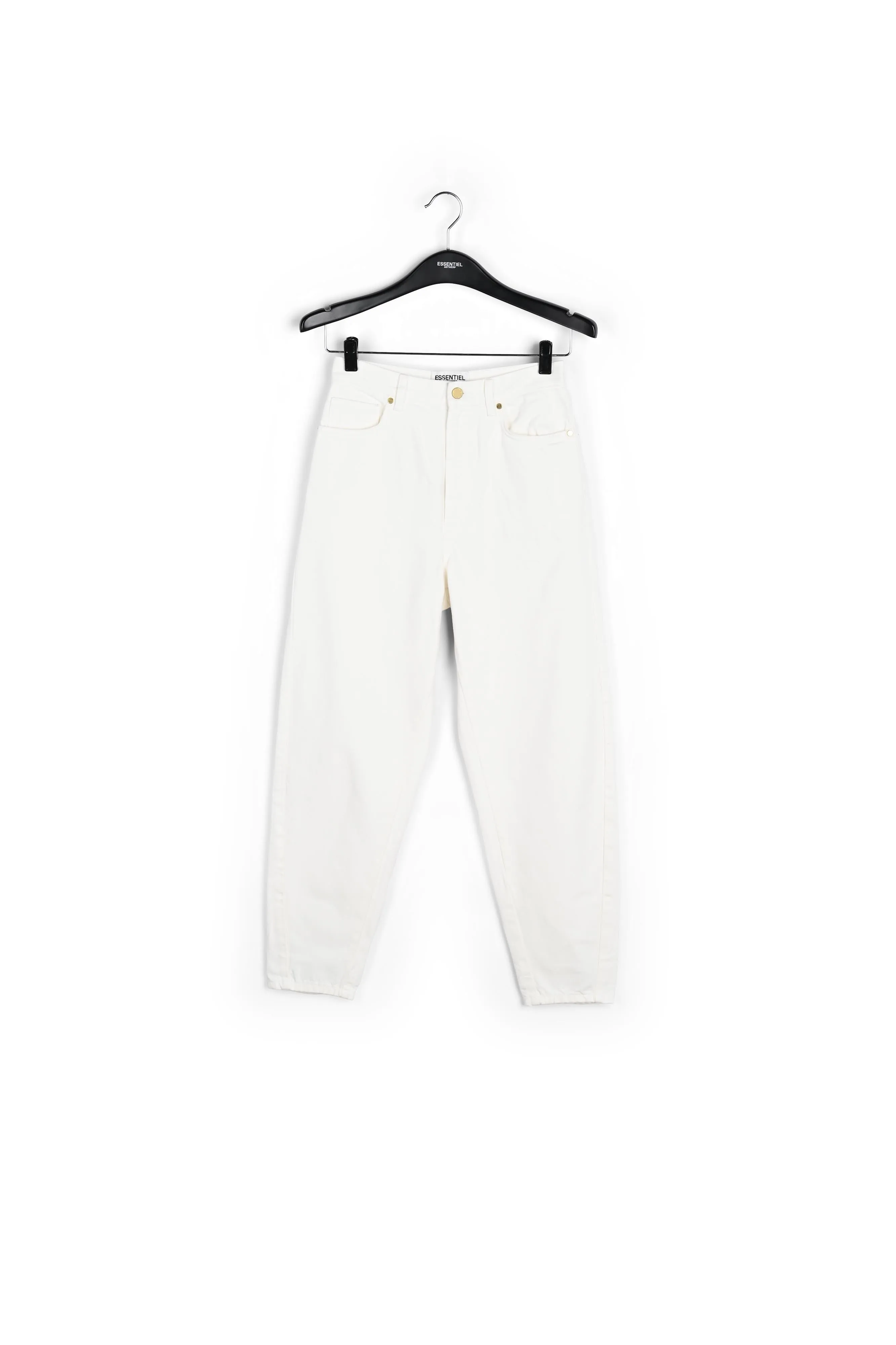 Off-white high-waisted loose-fit jeans