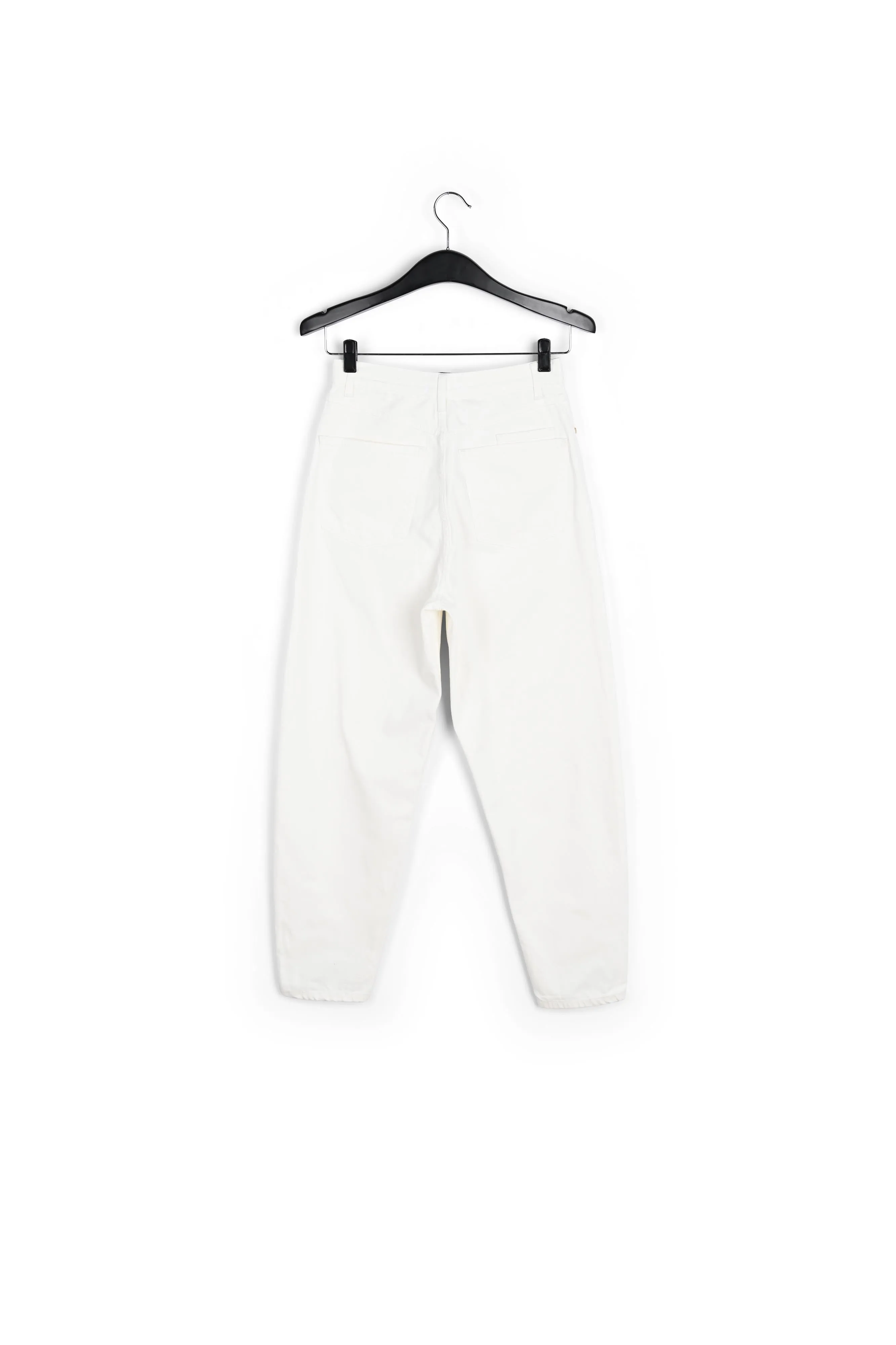 Off-white high-waisted loose-fit jeans