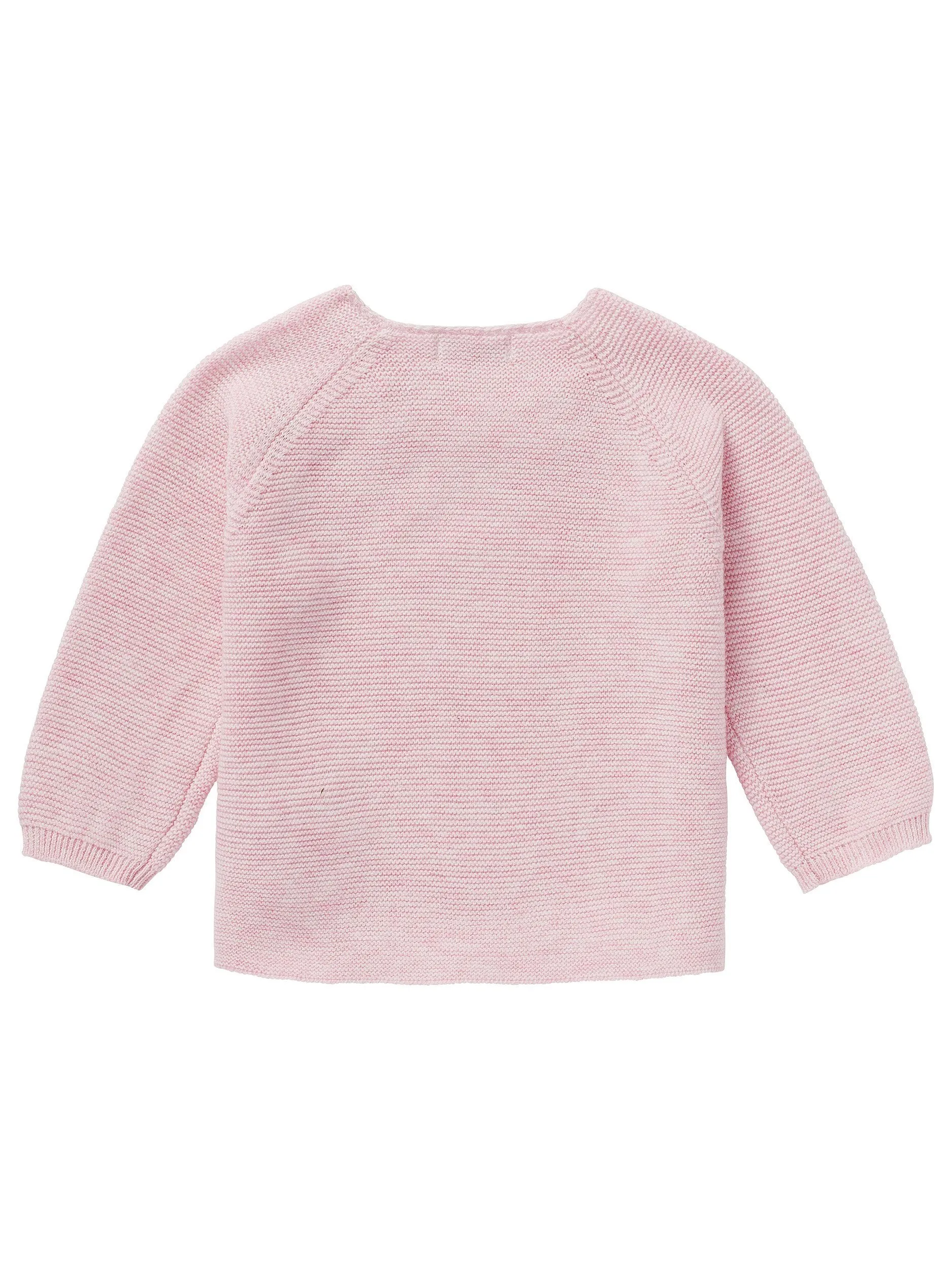 Organic Cotton Knitted Cardigan - Pink