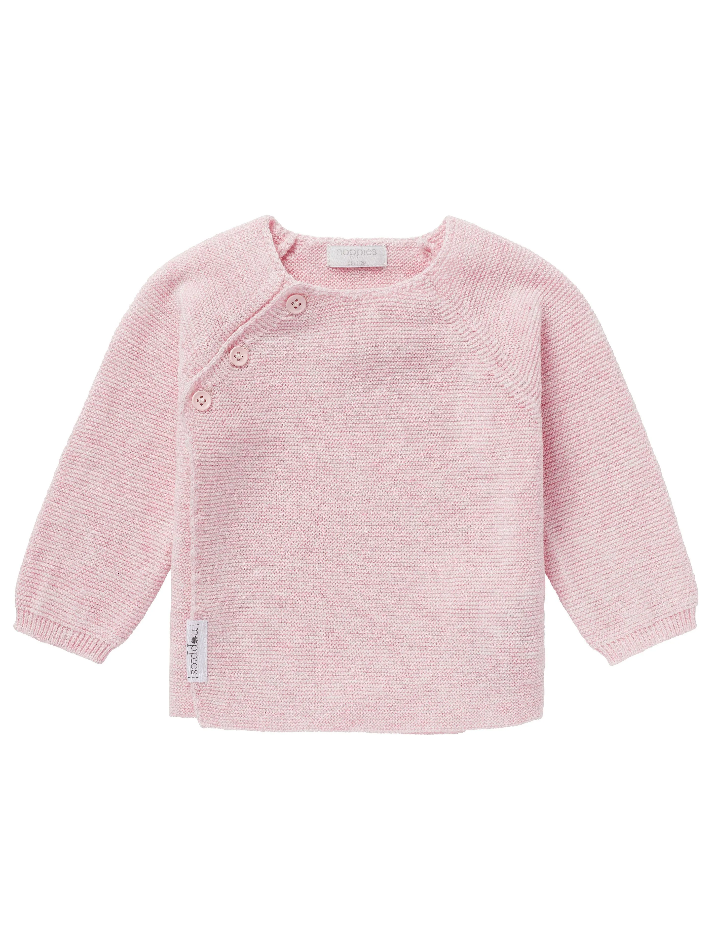 Organic Cotton Knitted Cardigan - Pink