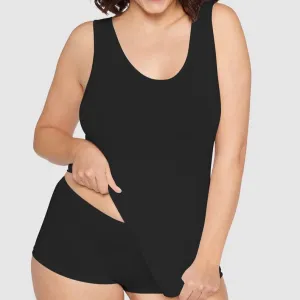 Organic Cotton Sleeveless Tank Top Black