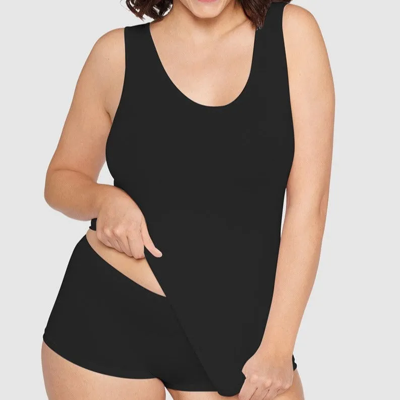 Organic Cotton Sleeveless Tank Top Black
