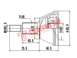 Outer Cv Joint Vw Polo 1.4Tdi 1.6I Polo Classic 1.4I 1.6I Vivo 1.4I 1.6I Ad5714