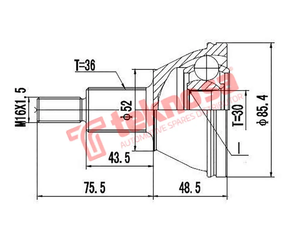 Outer Cv Joint Vw Polo 1.4Tdi 1.6I Polo Classic 1.4I 1.6I Vivo 1.4I 1.6I Ad5714