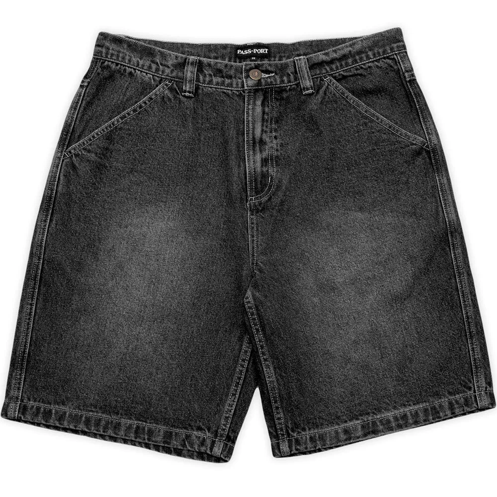 Pass~Port Workers Club Jean Shorts Faded Wash Black