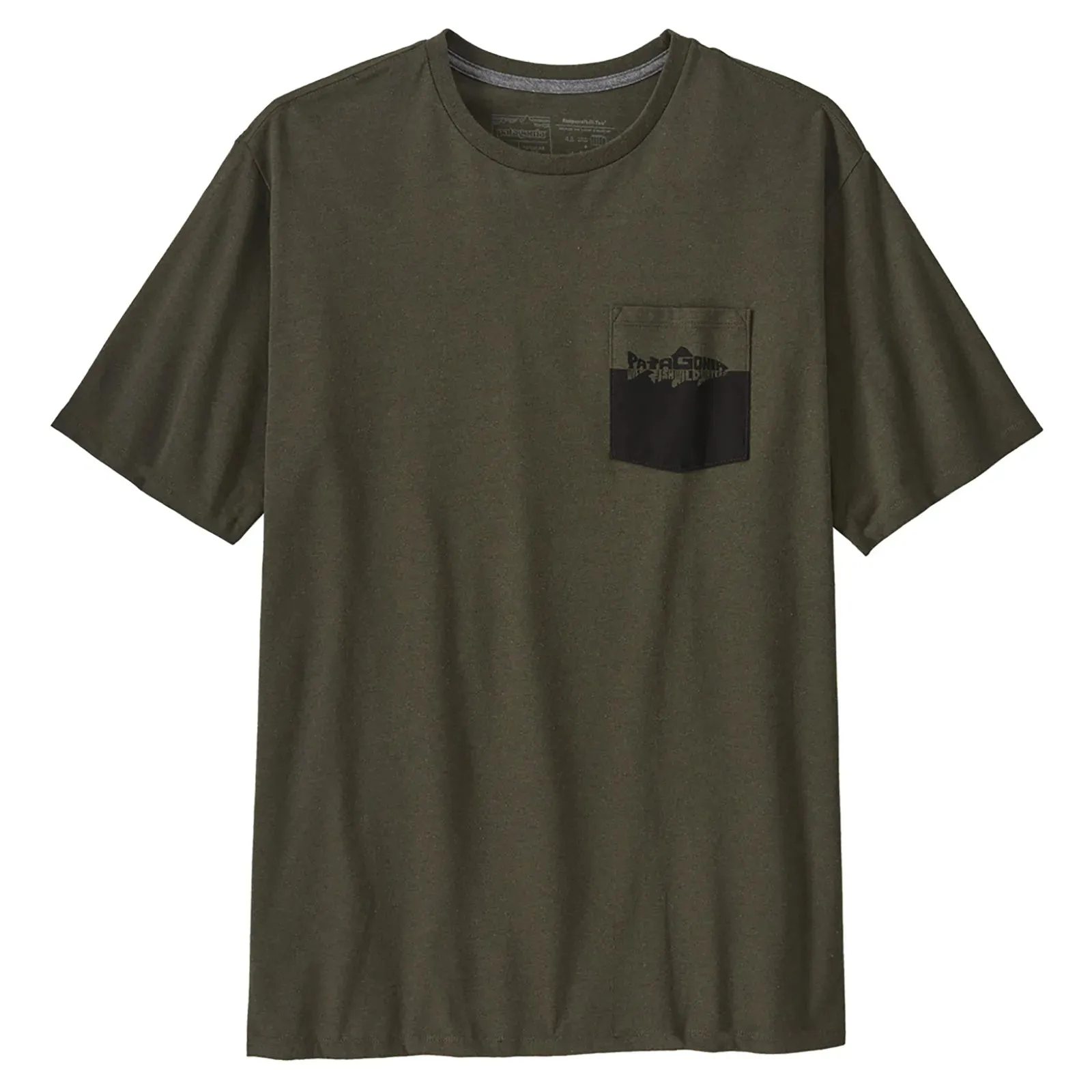 Patagonia Men's Wild Waterline Pocket Responsibili-Tee - Basin Green