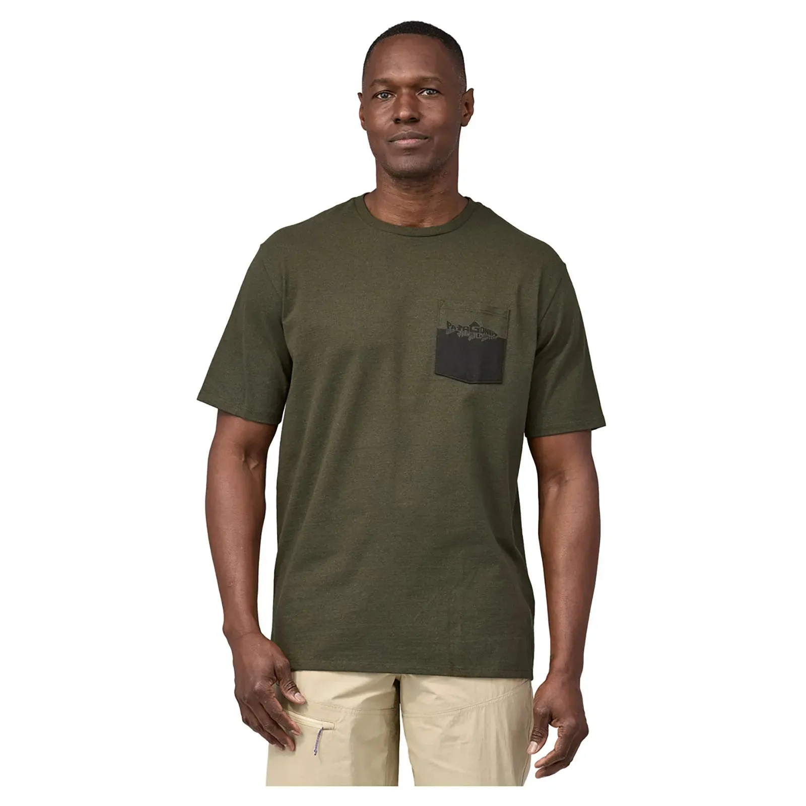 Patagonia Men's Wild Waterline Pocket Responsibili-Tee - Basin Green