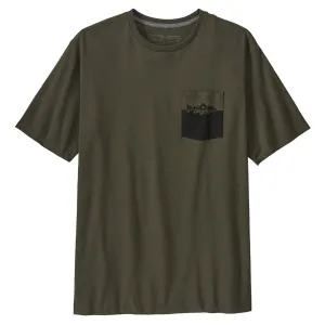 Patagonia Men's Wild Waterline Pocket Responsibili-Tee - Basin Green