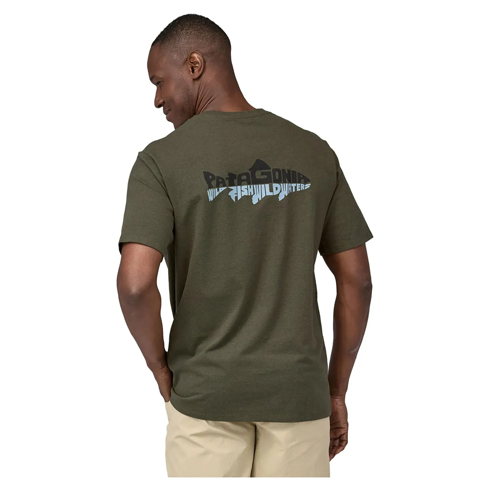 Patagonia Men's Wild Waterline Pocket Responsibili-Tee - Basin Green