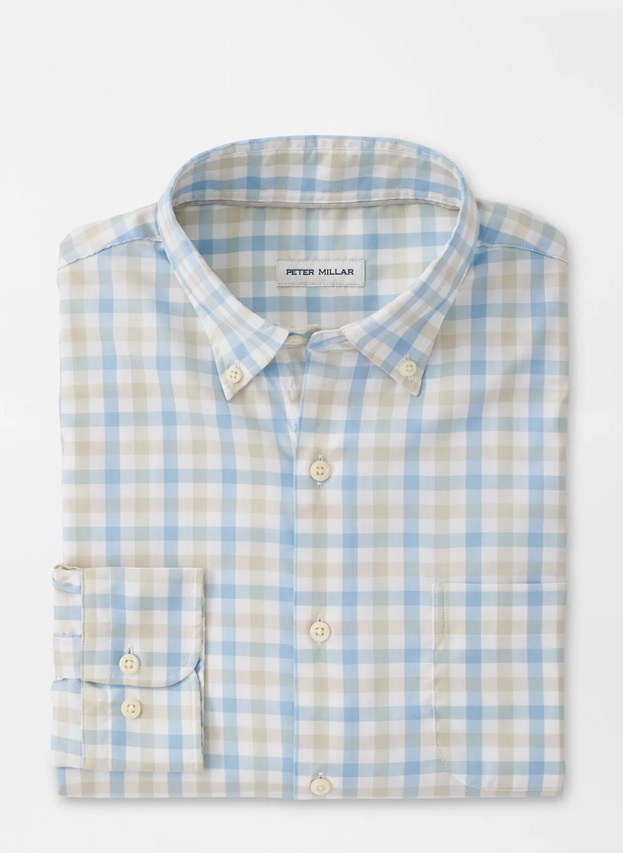 PETER MILLR MACKINAC COTTON STRETCH SPRT SHIRT - COTTAGE BLUE