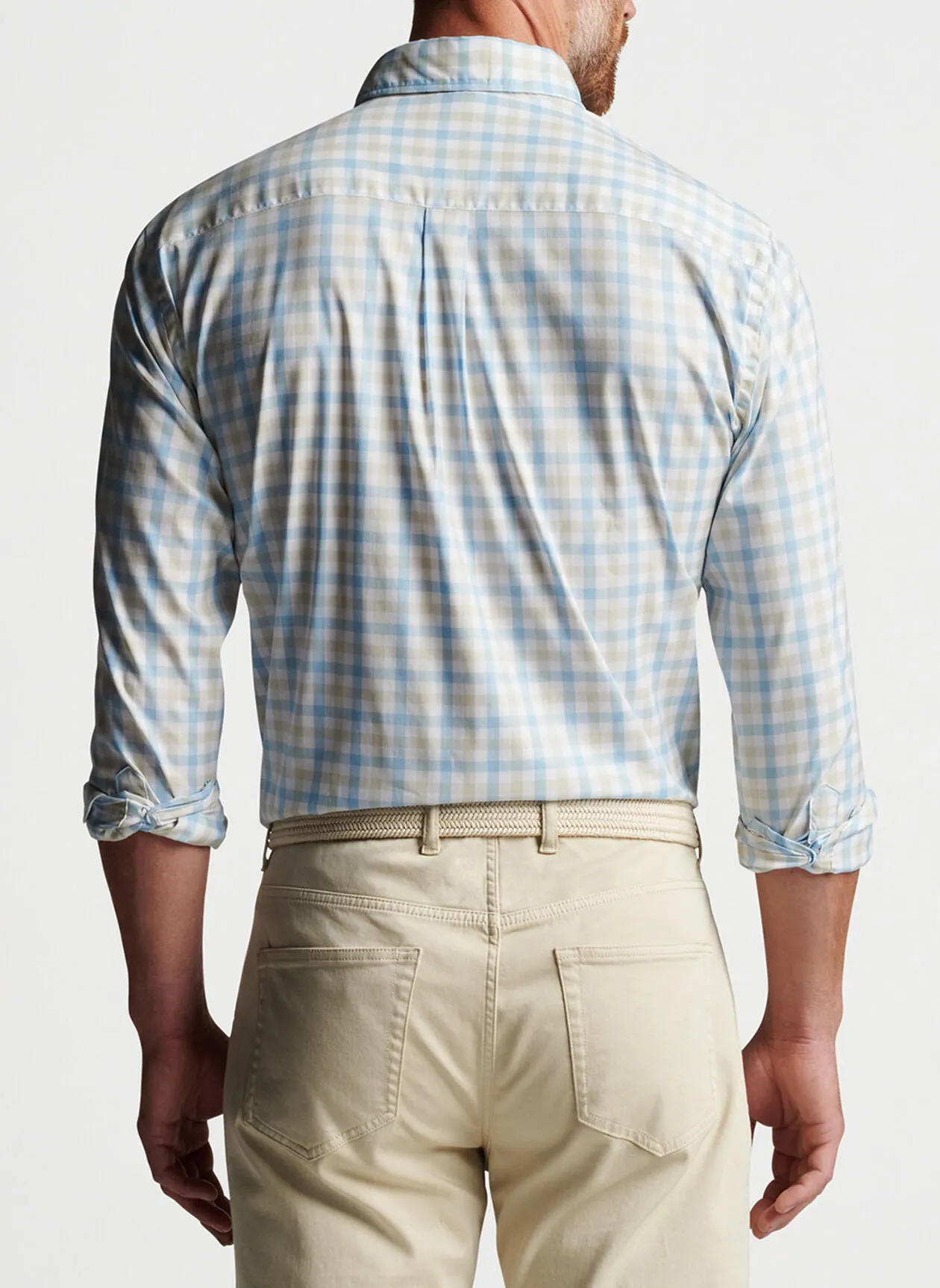 PETER MILLR MACKINAC COTTON STRETCH SPRT SHIRT - COTTAGE BLUE