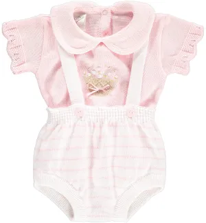 Pink Knitted Shortie Set
