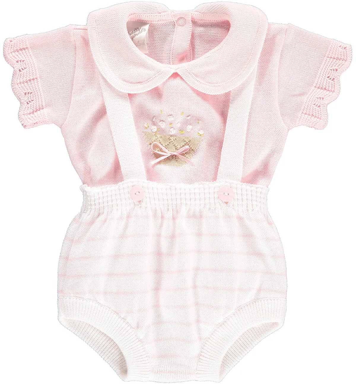 Pink Knitted Shortie Set