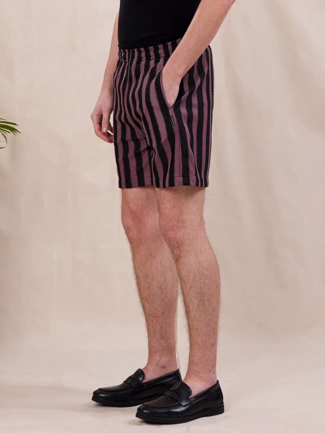 Pink Striped Shorts