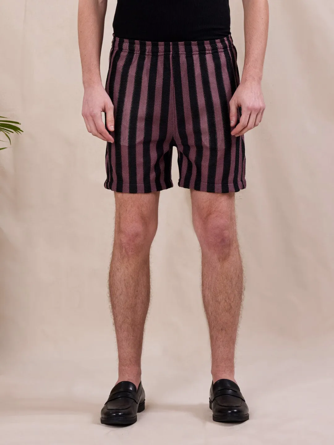 Pink Striped Shorts