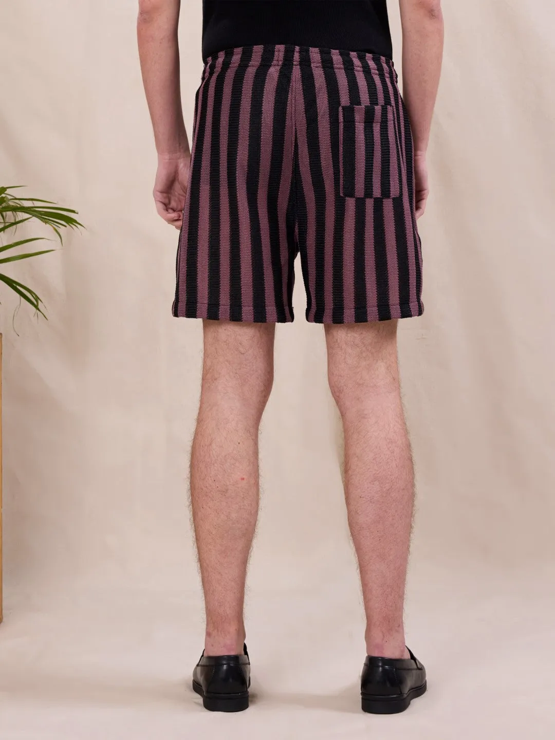 Pink Striped Shorts