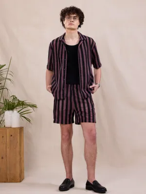 Pink Striped Shorts