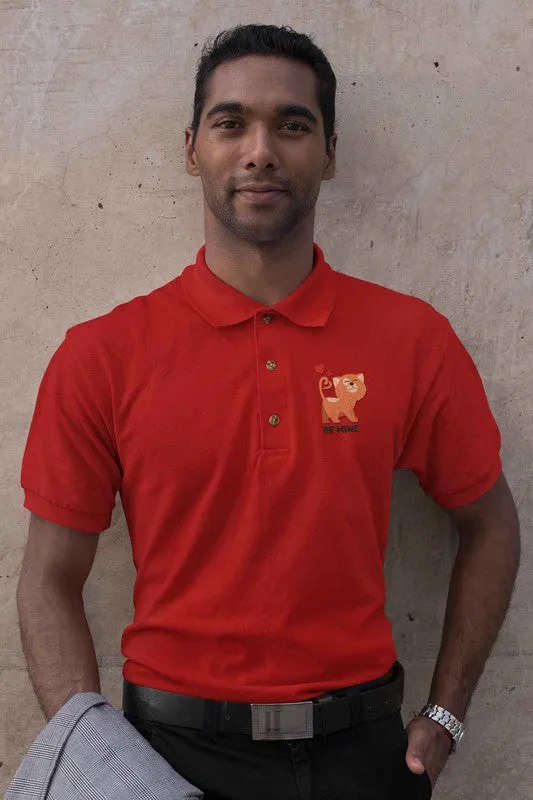 Polo Neck T-Shirt (Men) - Be Mine Valentine (4 Colours)