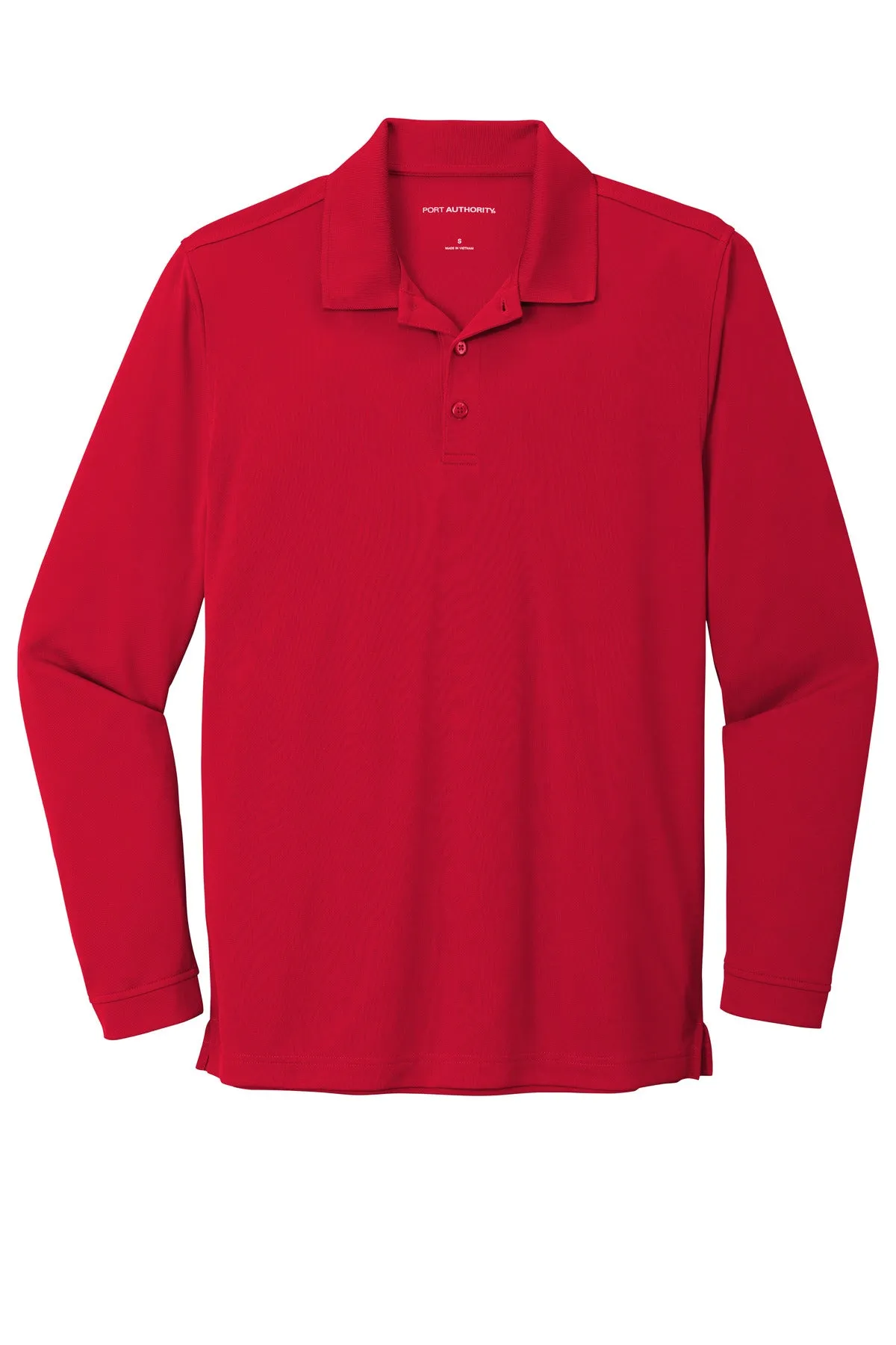 Port Authority  Dry Zone  UV Micro-Mesh Long Sleeve Polo K110LS Rich Red