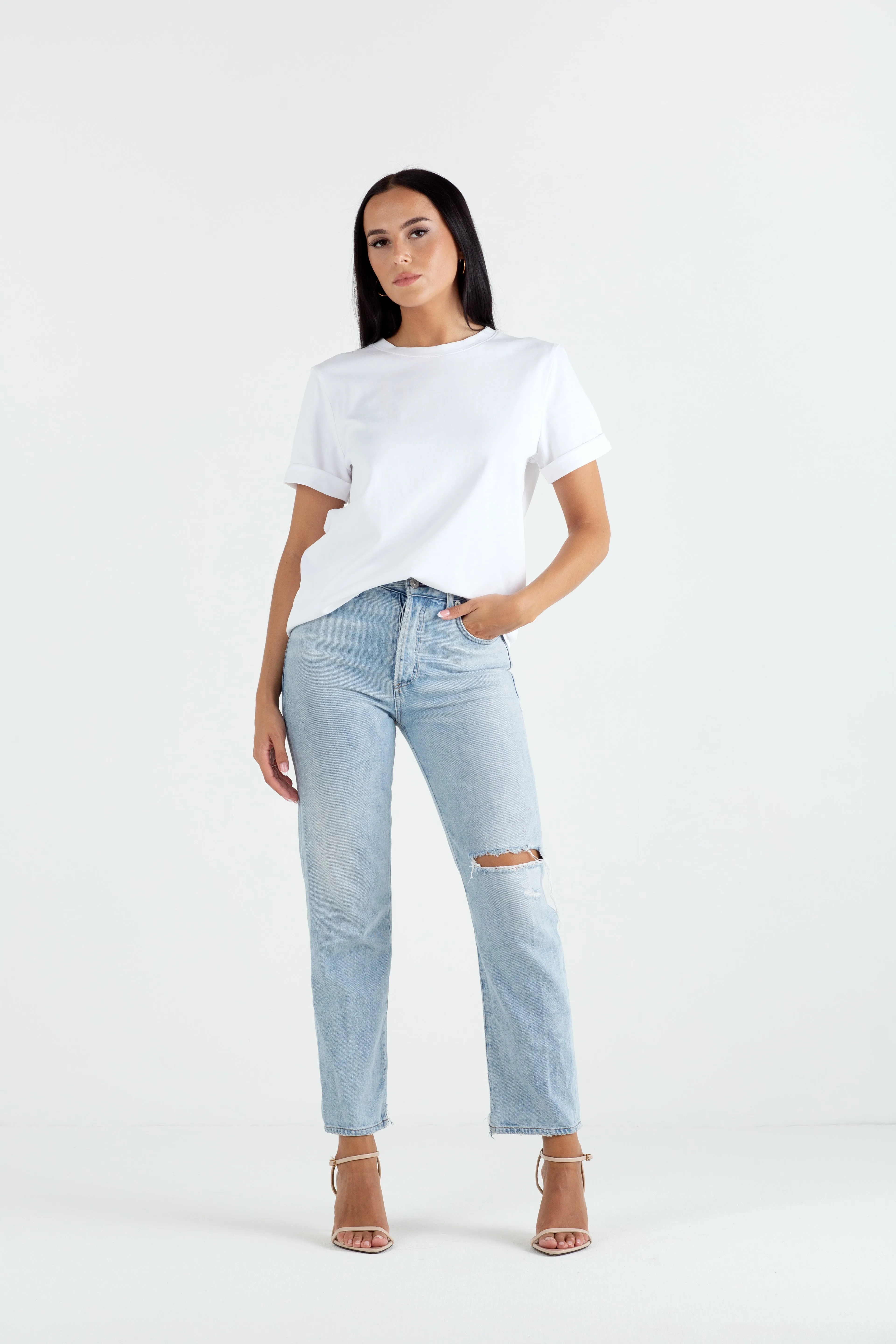 "The Anna" - Boyfriend T-shirt (White)