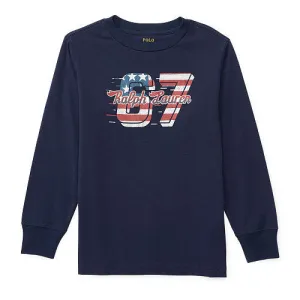 Ralph Lauren Cotton Long-Sleeve Graphic Tee