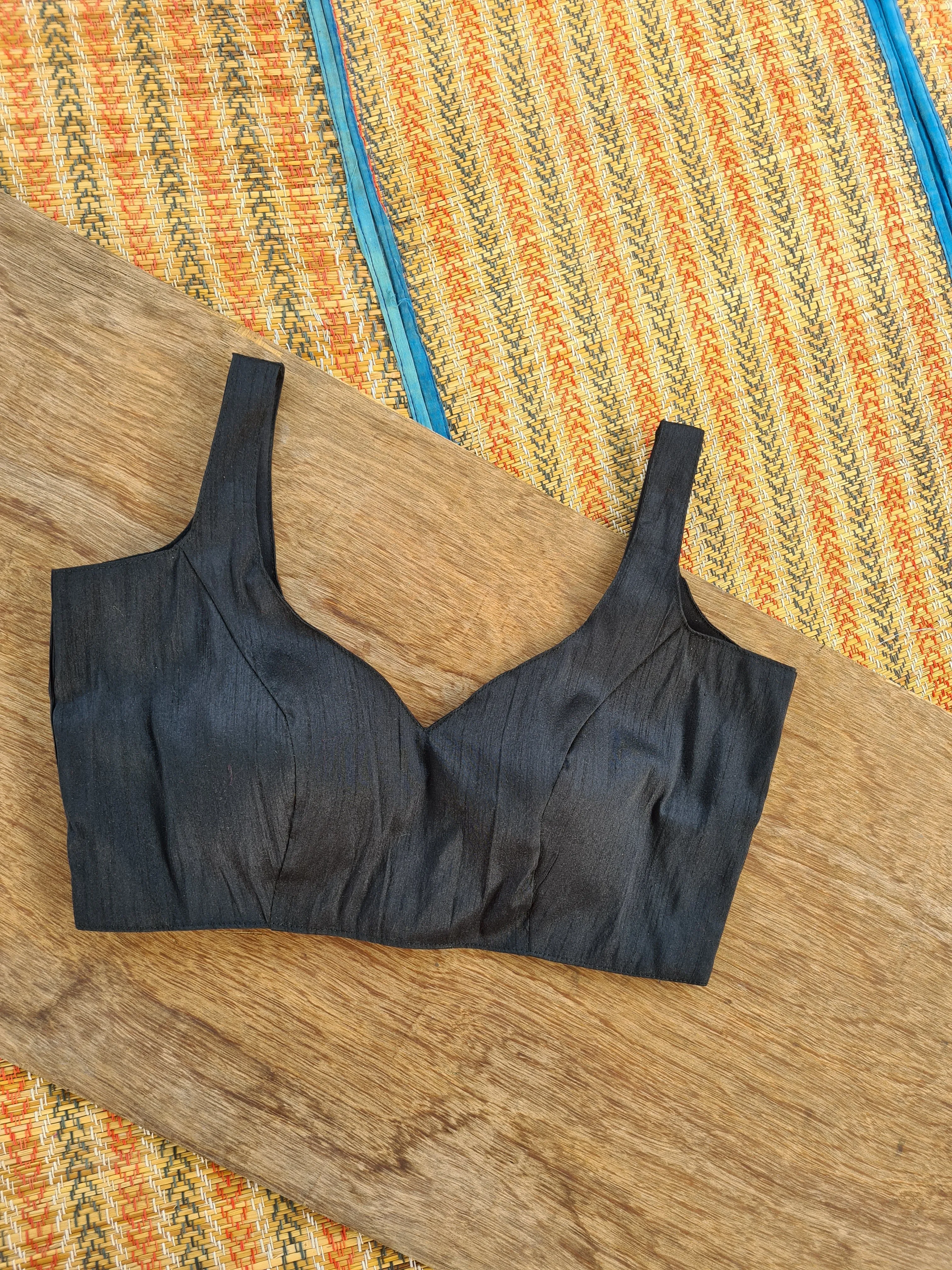 Raw Silk Sleeveless Blouse
