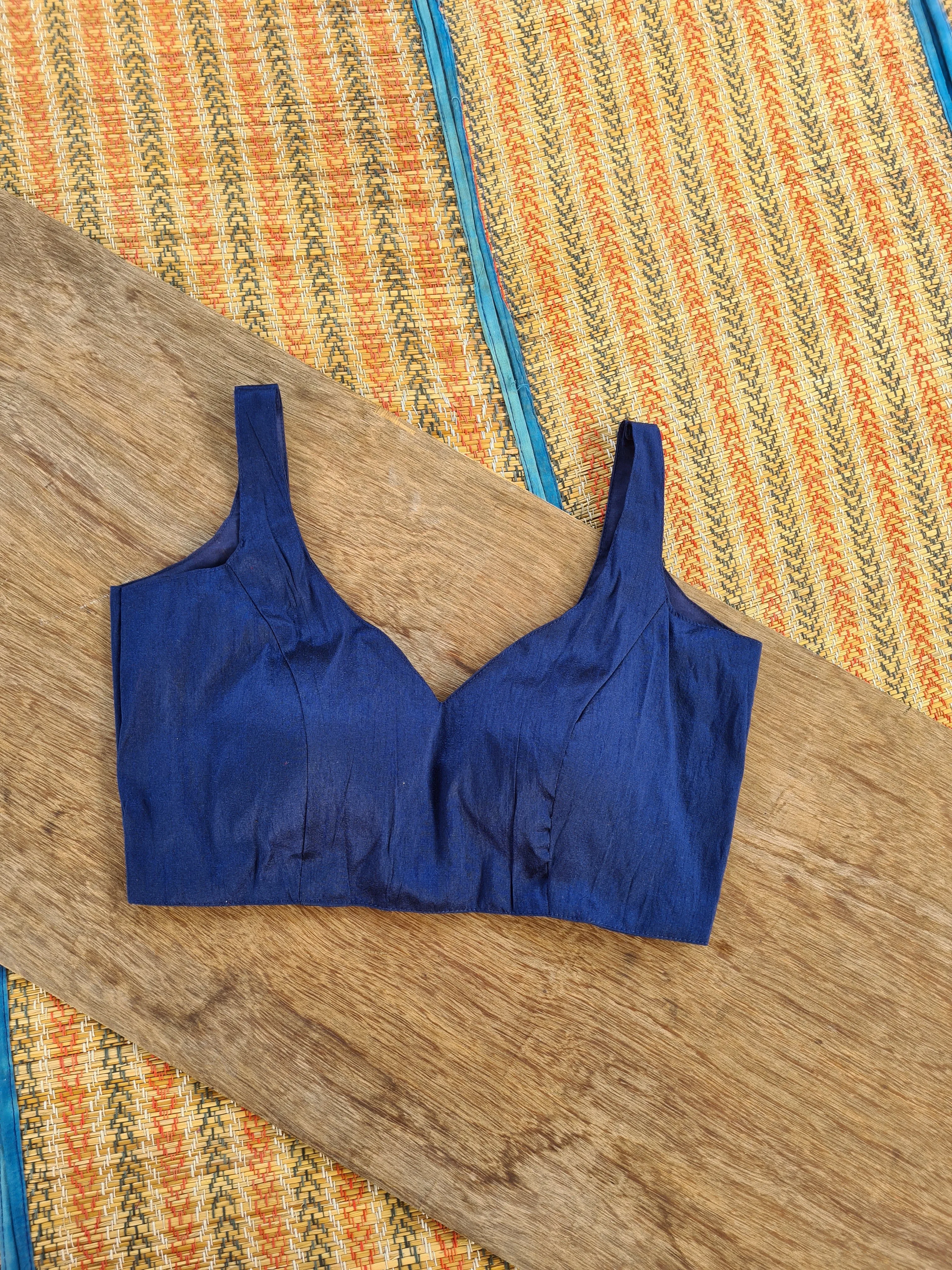 Raw Silk Sleeveless Blouse