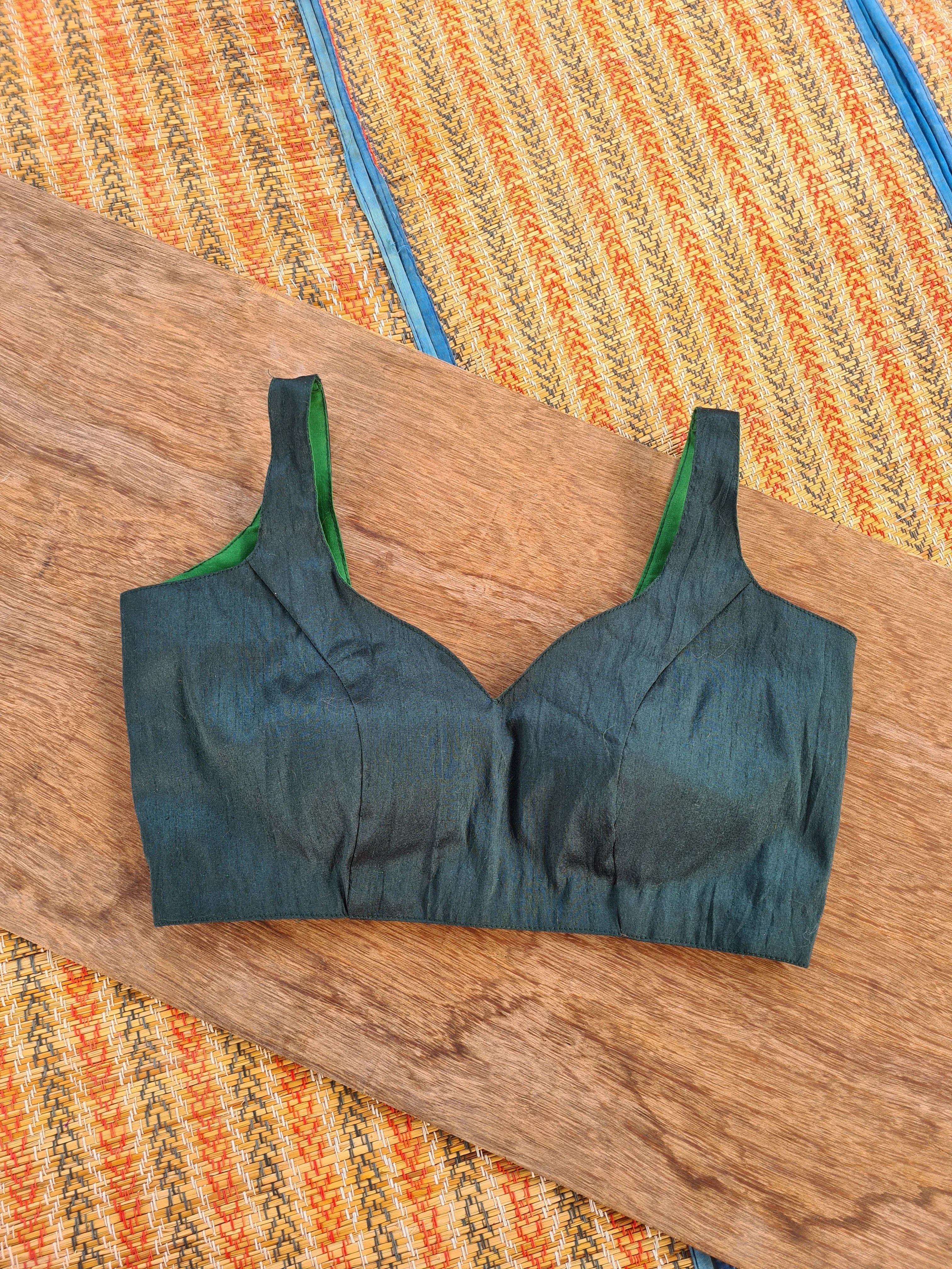 Raw Silk Sleeveless Blouse
