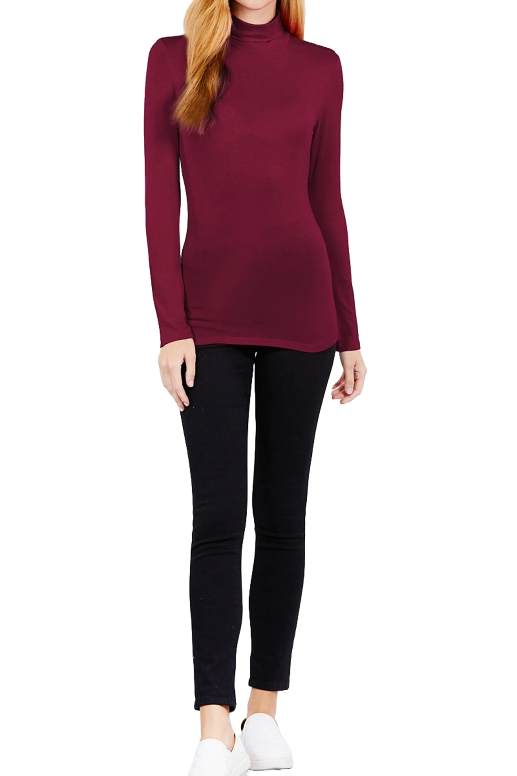 Rayon Spandex Turtle Neck Top Classic Long Sleeve T10073 $5.50Each