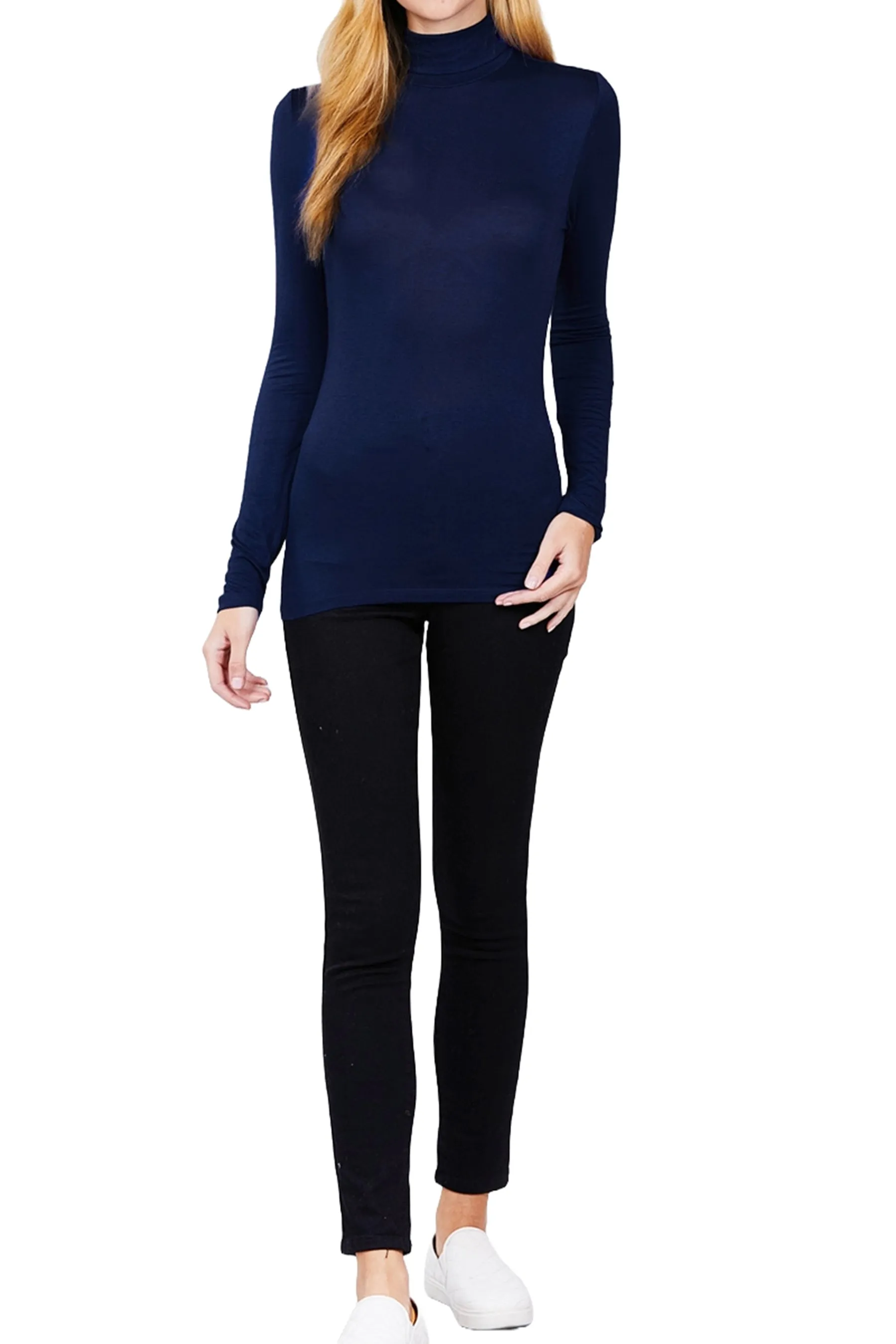 Rayon Spandex Turtle Neck Top Classic Long Sleeve T10073 $5.50Each