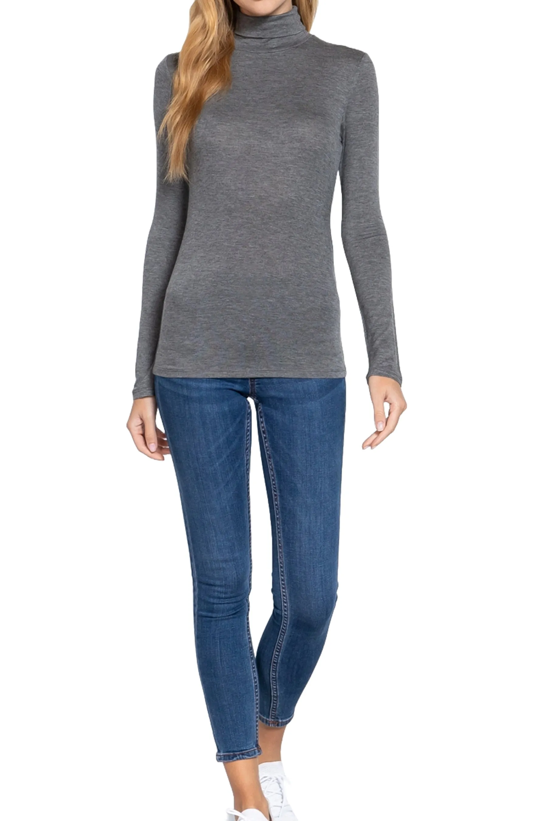 Rayon Spandex Turtle Neck Top Classic Long Sleeve T10073 $5.50Each