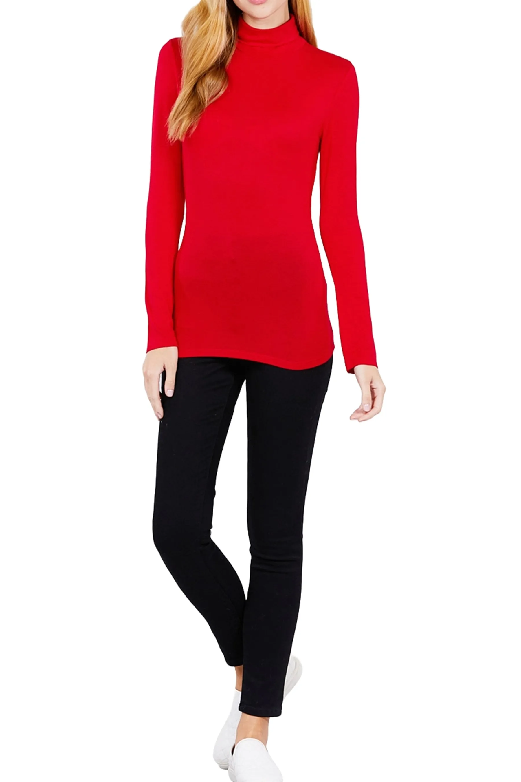 Rayon Spandex Turtle Neck Top Classic Long Sleeve T10073 $5.50Each