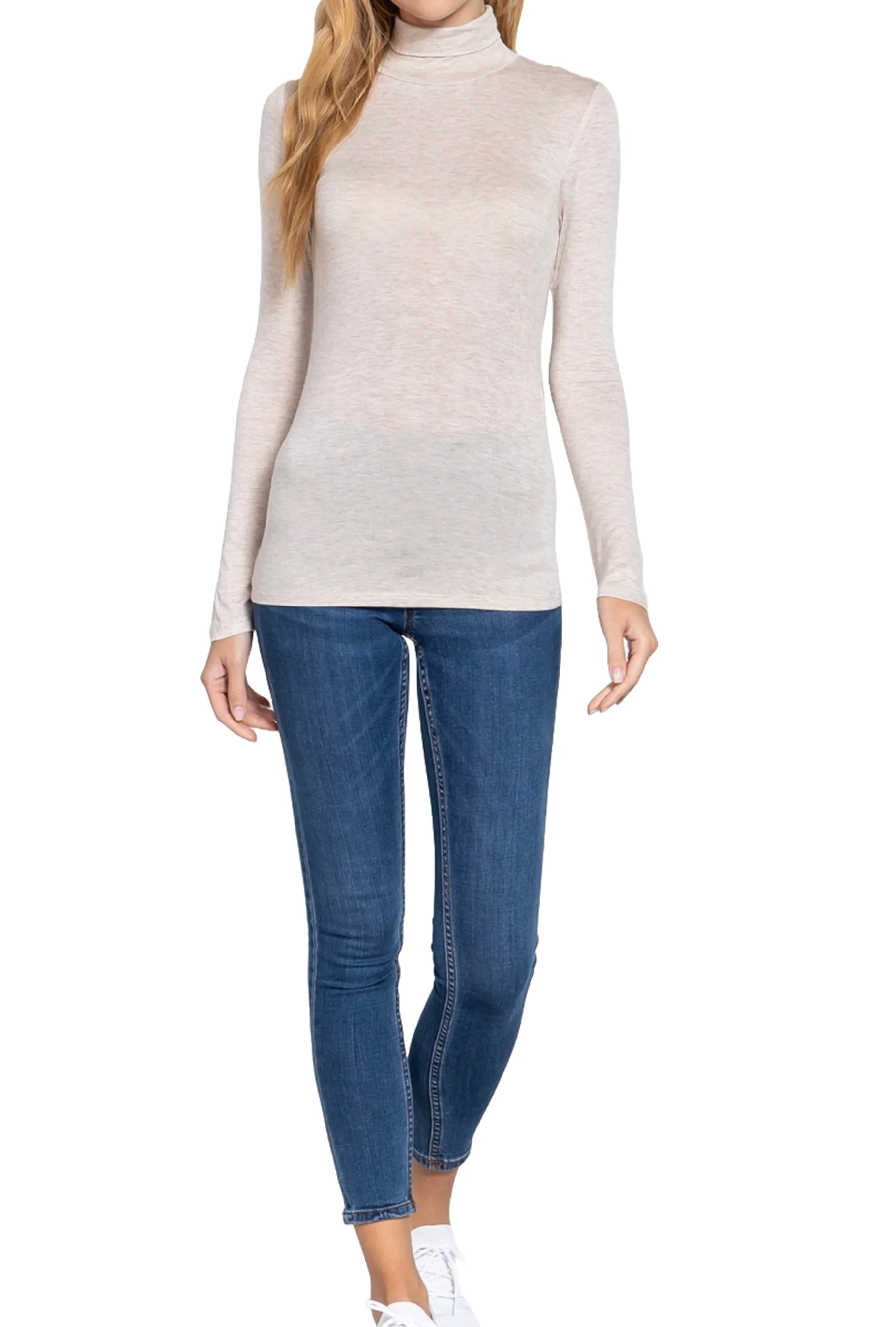 Rayon Spandex Turtle Neck Top Classic Long Sleeve T10073 $5.50Each