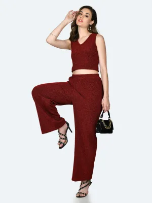 Red Shimmer Top