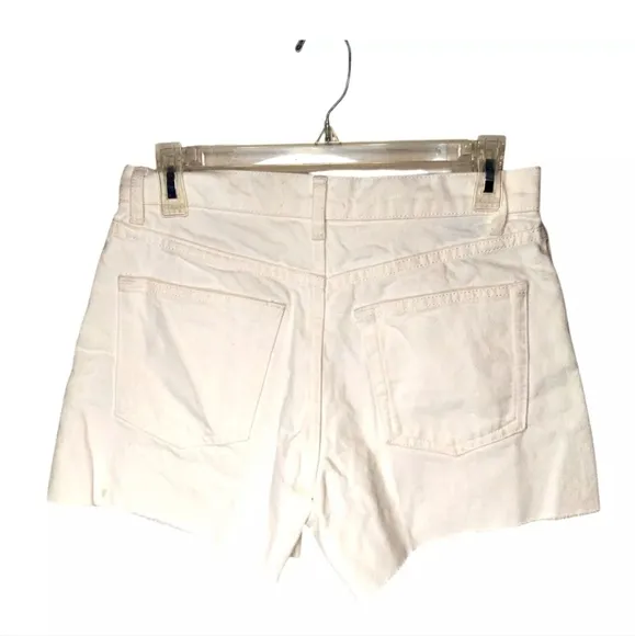 Reformation Womens Shorts Size 27 Button Fly Charlie High Rise Frayed Hem New