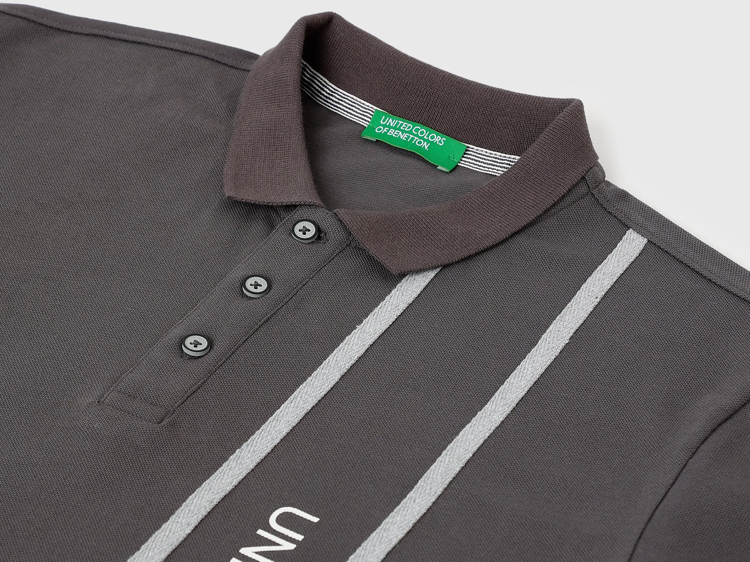 Regular Fit Polo Neck Printed T-Shirts