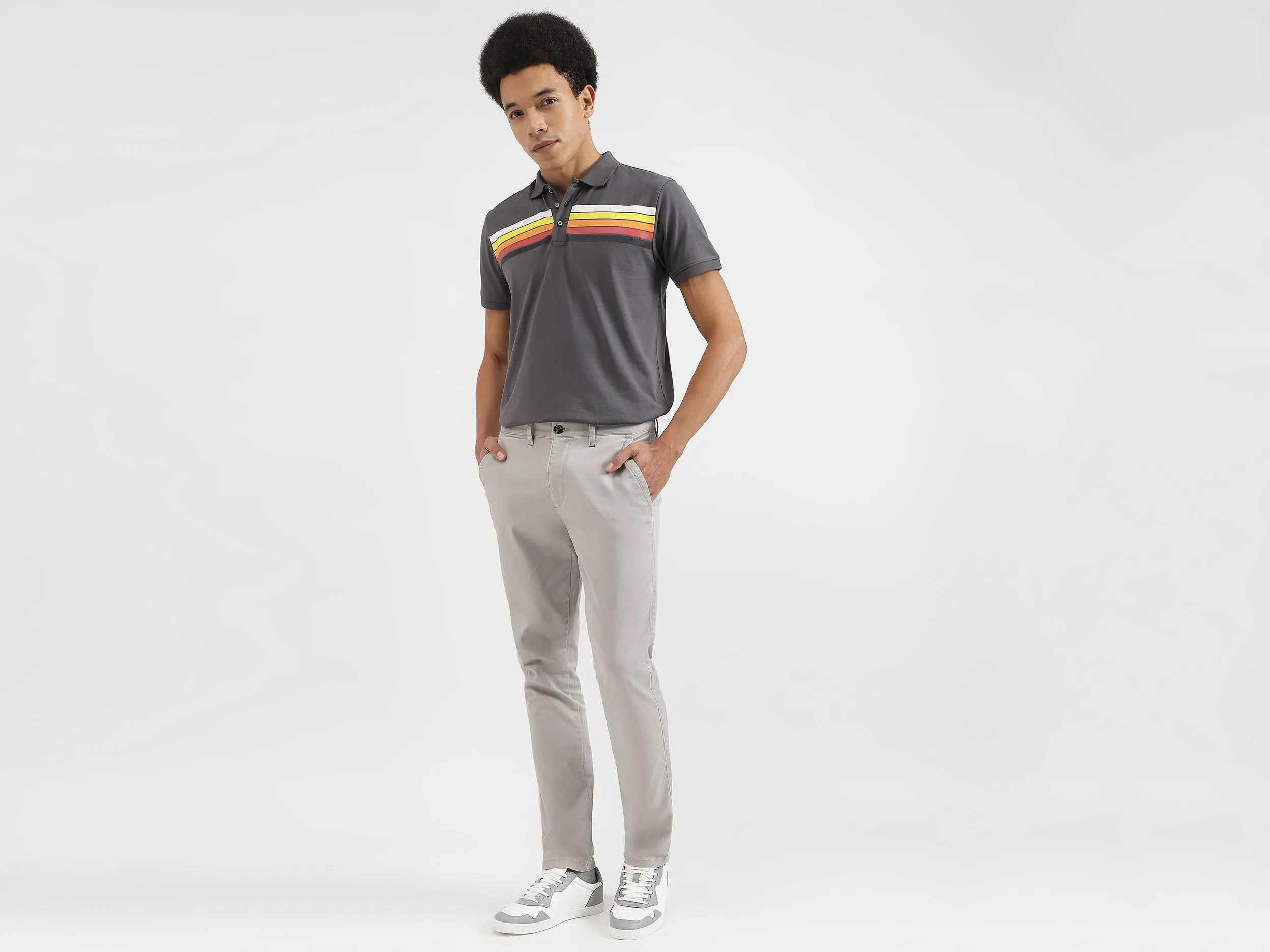 Regular Fit Polo Neck Printed T-Shirts