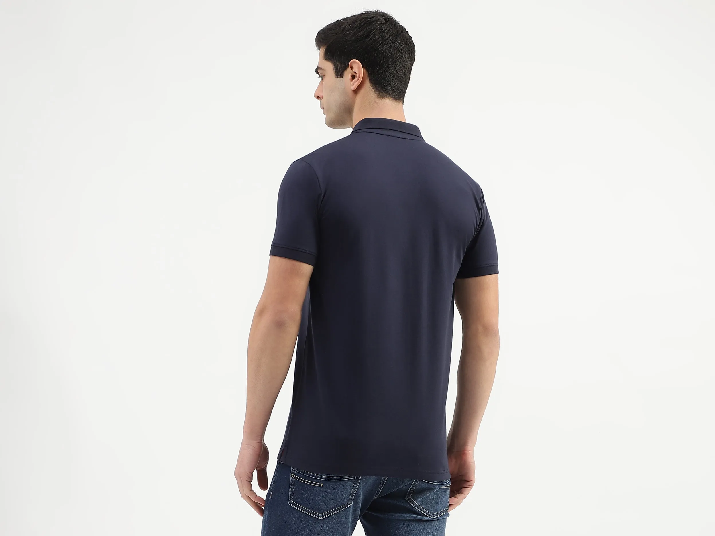 Regular Fit Polo Neck Solid T-Shirts