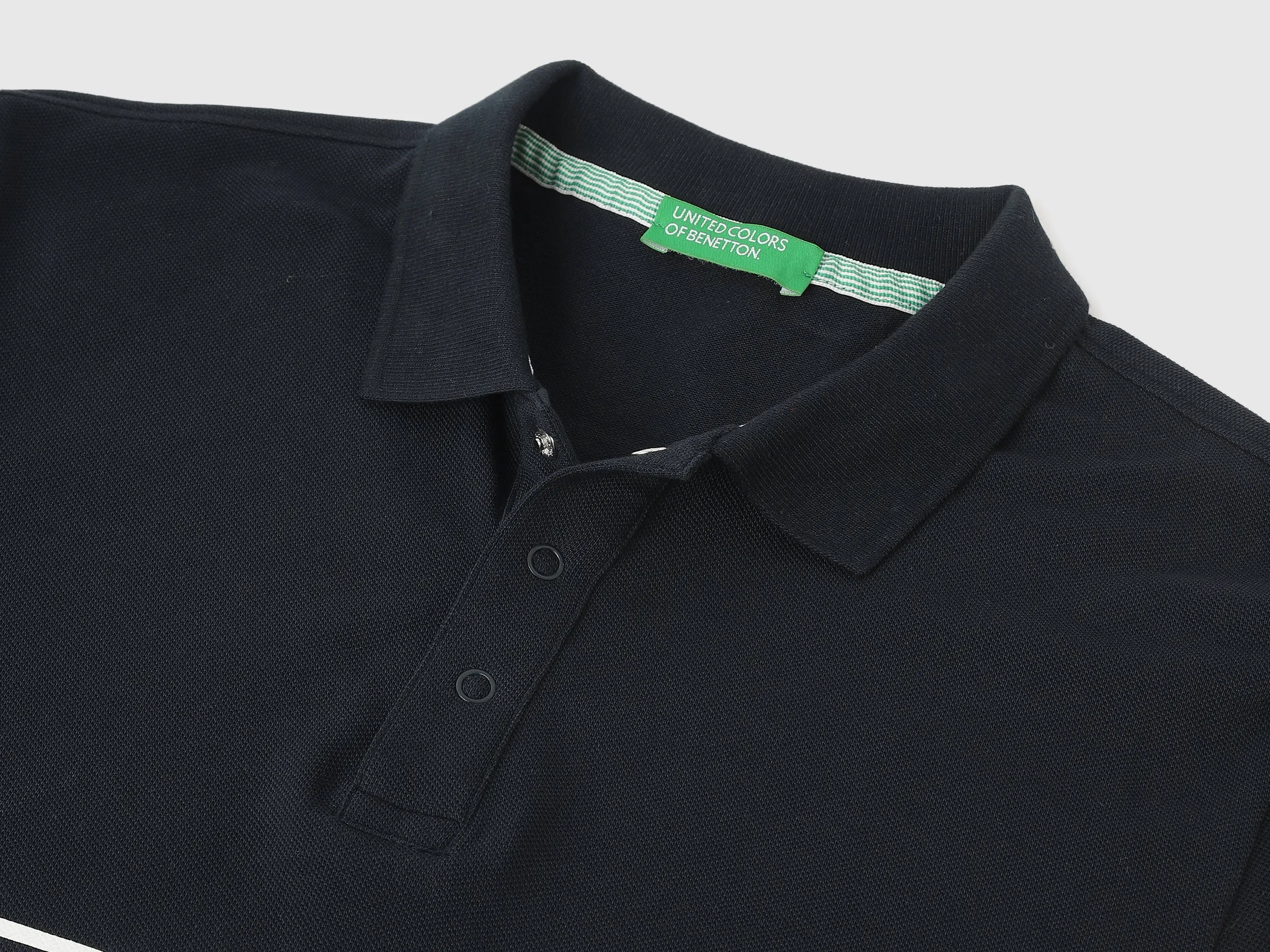 Regular Fit Polo Neck Typography Tshirt