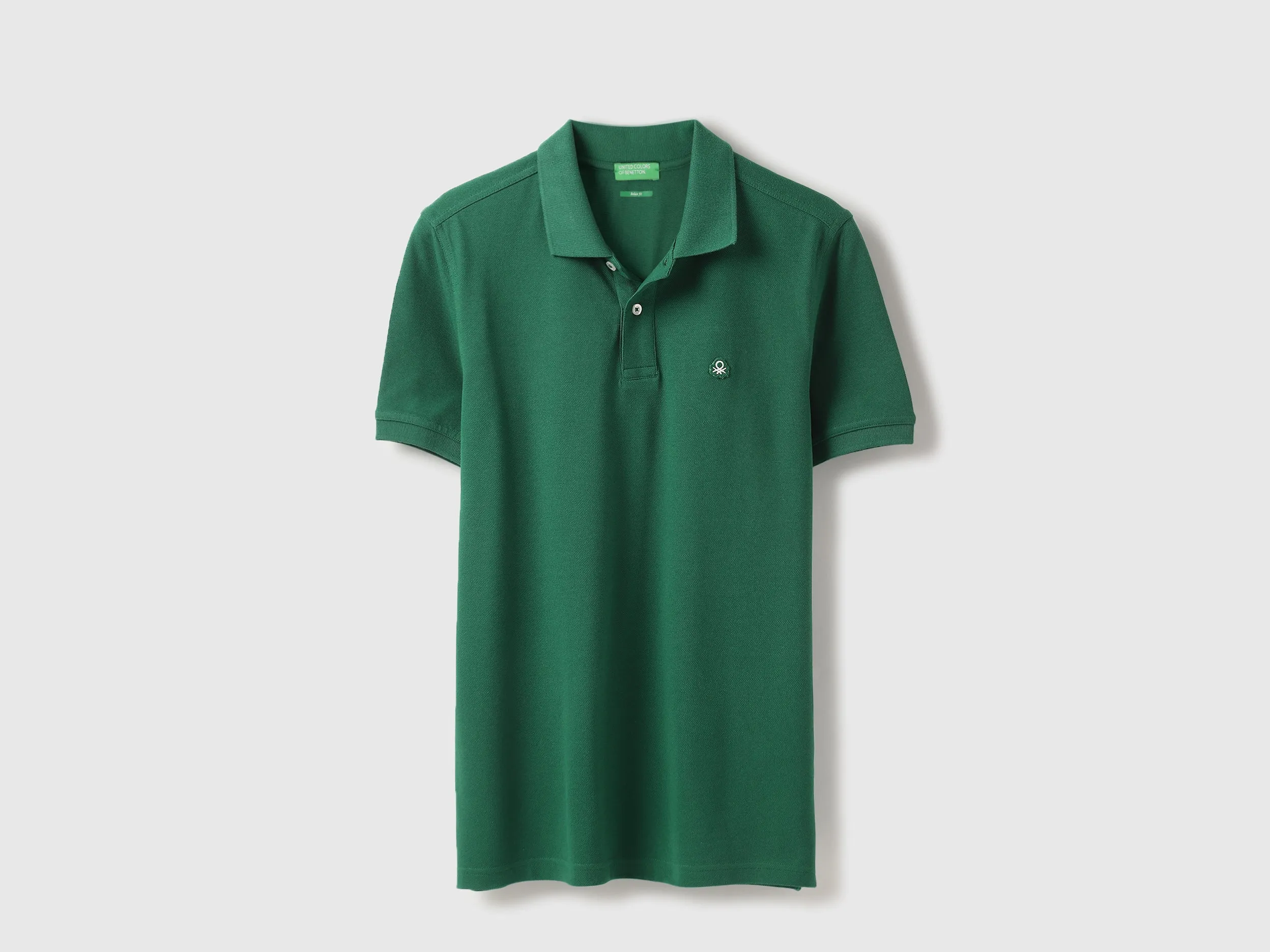 Relaxed Fit Polo Neck Solid T-Shirt