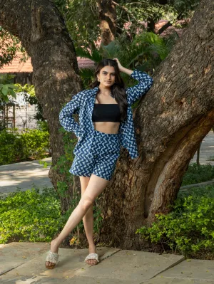 Relaxed Fit Shirt Shorts Co-ord